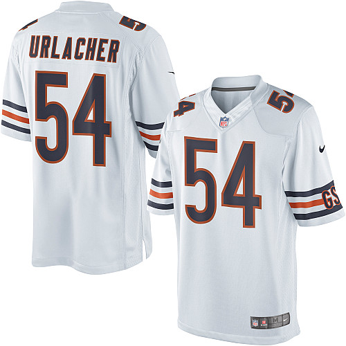 Men's Limited Brian Urlacher Nike Jersey White Road - #54 NFL Chicago Bears